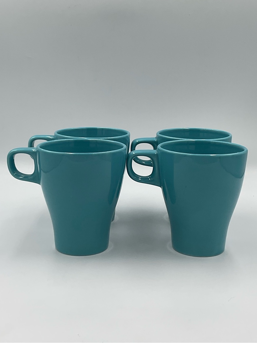IKEA FÄRGRIK 21533 Stoneware Turquoise Mugs- Set of 4